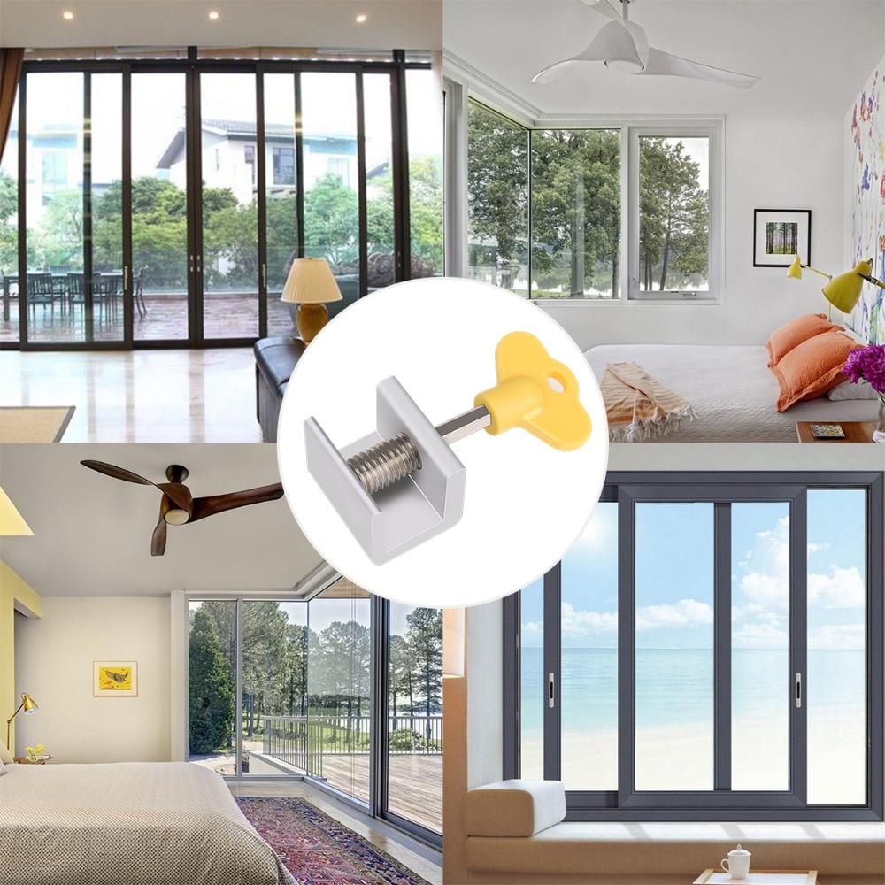 Adjustable Sliding Window Lock Set 8 Pcs
