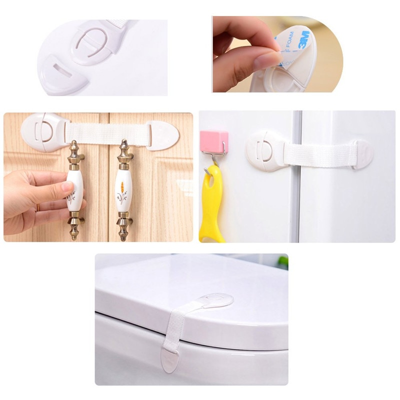 White Plastic Safety Straps 10 Pcs Set