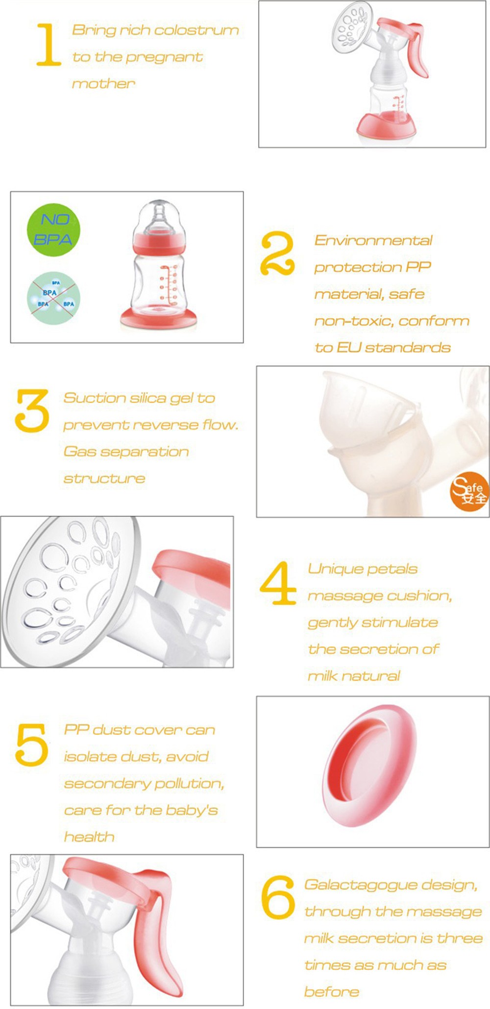 Manual Polypropylene Breast Pump