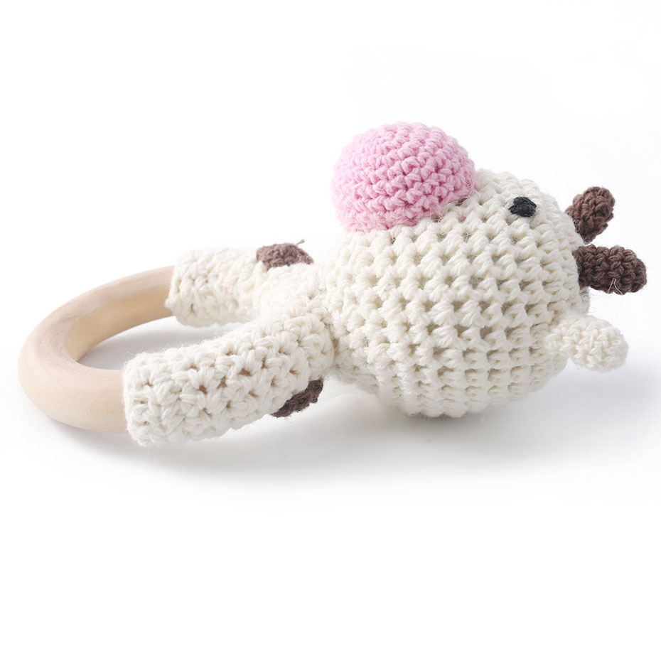 Animal Patterned Wooden Teether