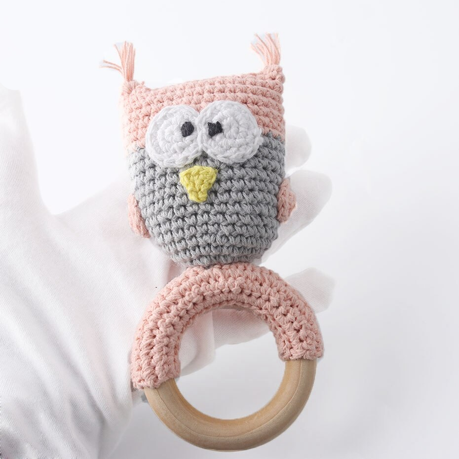 Animal Patterned Wooden Teether