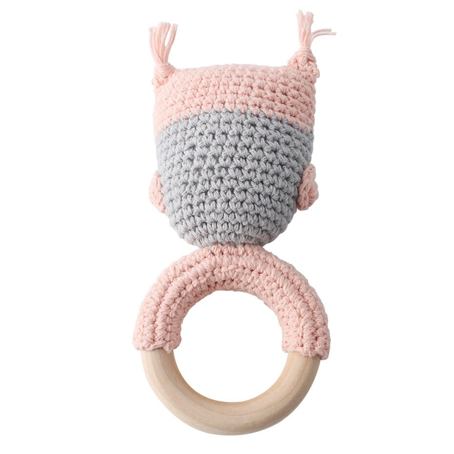 Animal Patterned Wooden Teether