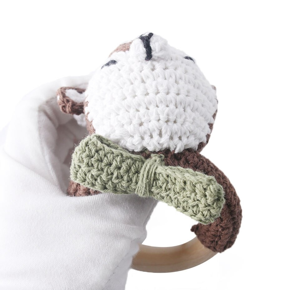 Animal Patterned Wooden Teether