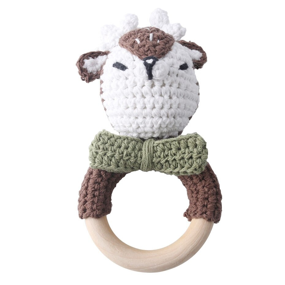 Animal Patterned Wooden Teether