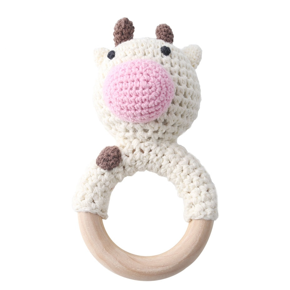Animal Patterned Wooden Teether