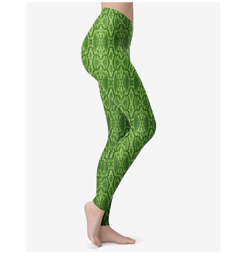Women's Snake Textured High Waist Leggings