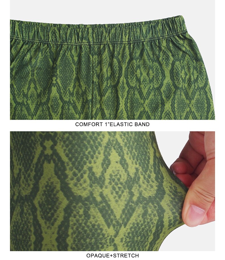 Women's Snake Textured High Waist Leggings
