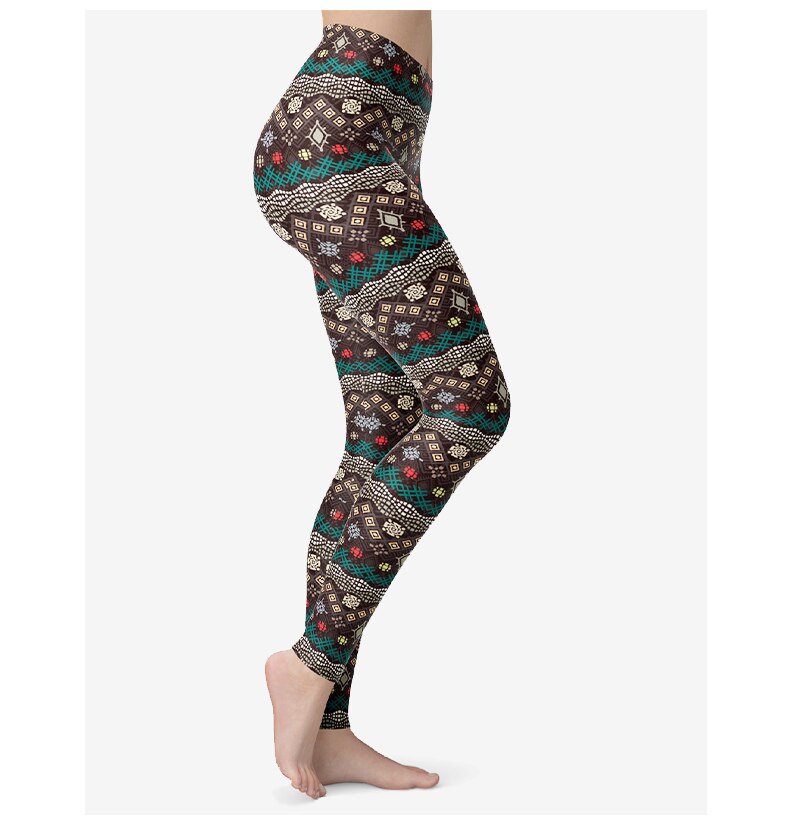 Geometric Patterned Push Up Leggings