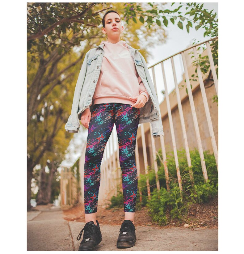 Star Printed High Waist Leggings