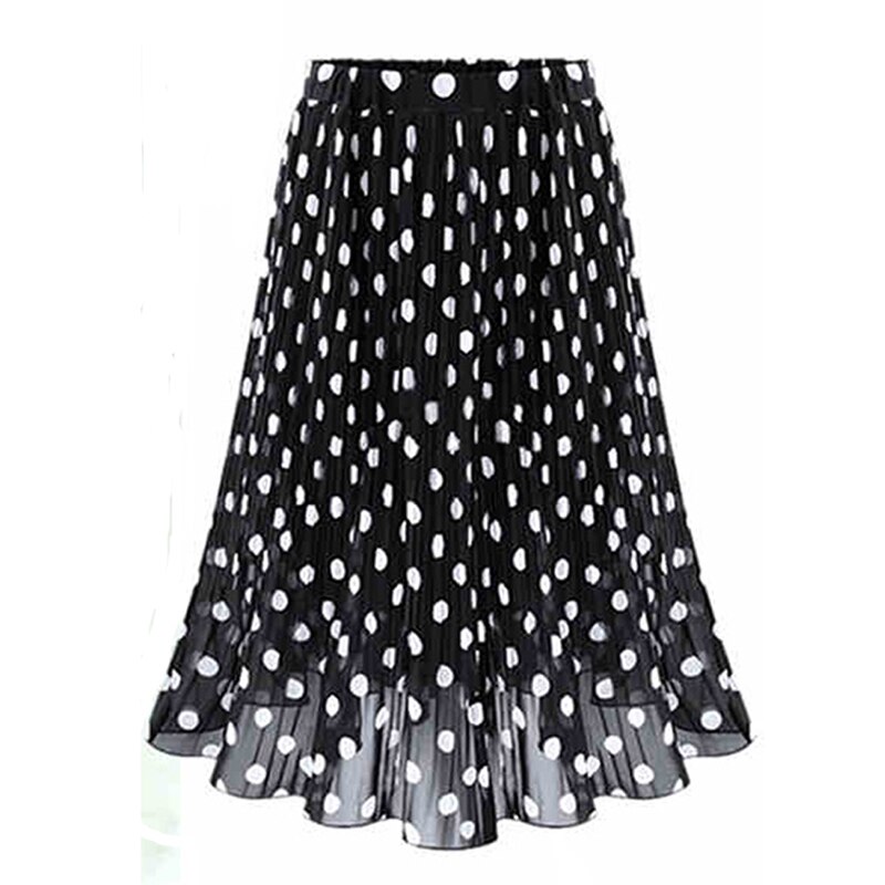 Women's Tulle Polka Dot Pleated Skirt