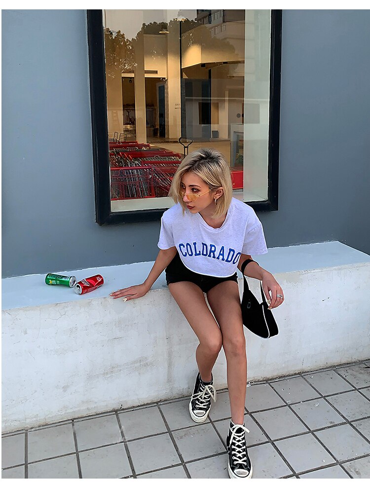 Women's Black Denim Shorts