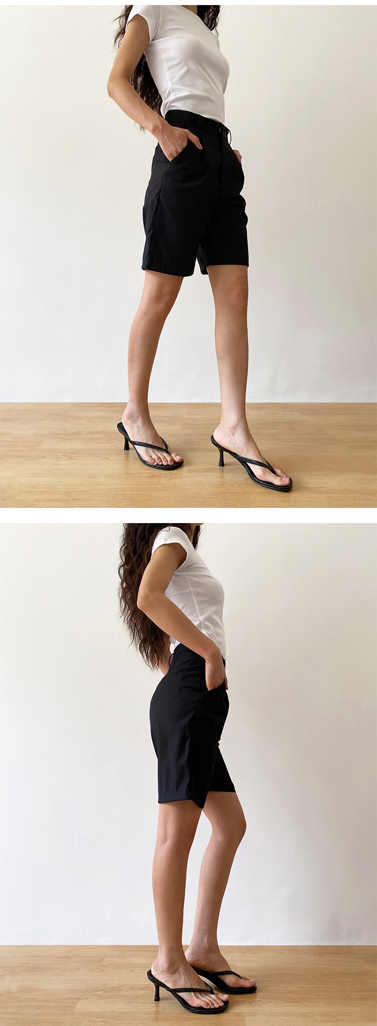 Loose High Waist Straight Shorts