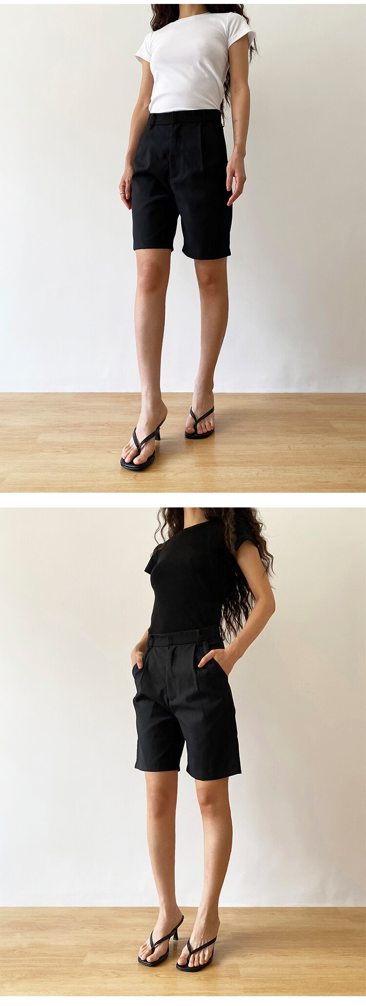 Loose High Waist Straight Shorts