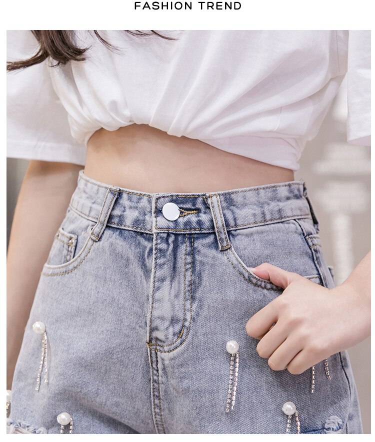 Women's Summer Ripped Denim Shorts