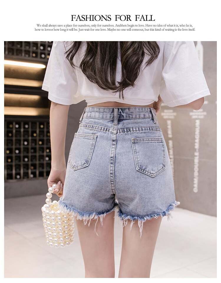 Women's Summer Ripped Denim Shorts