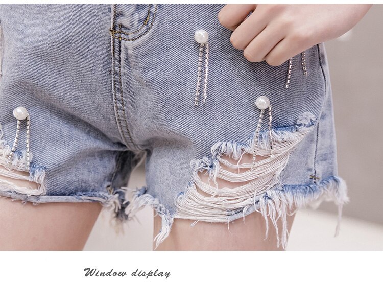 Women's Summer Ripped Denim Shorts