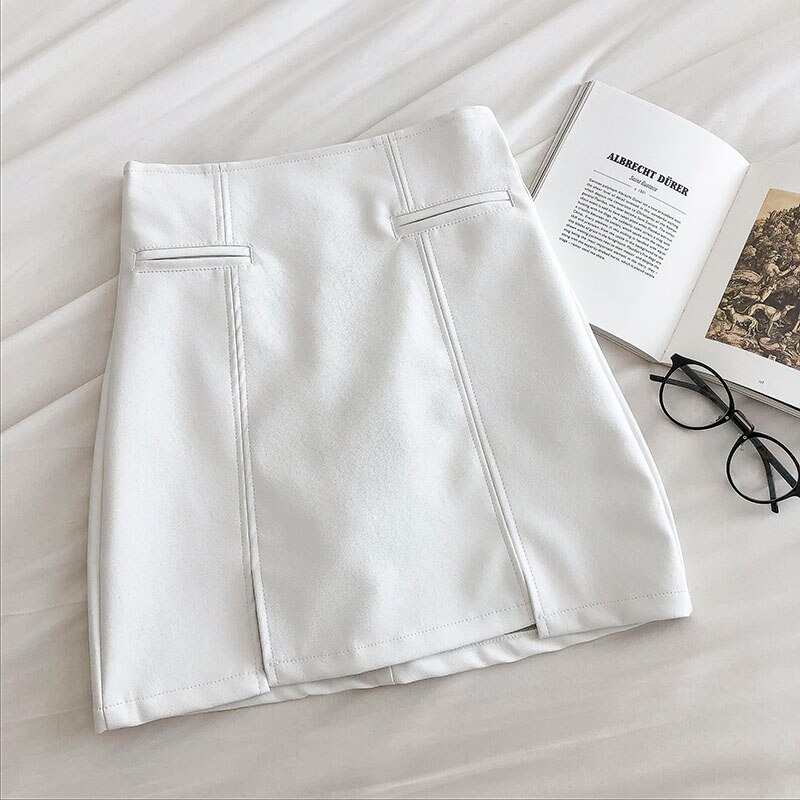 Women's PU Leather Short Skirt