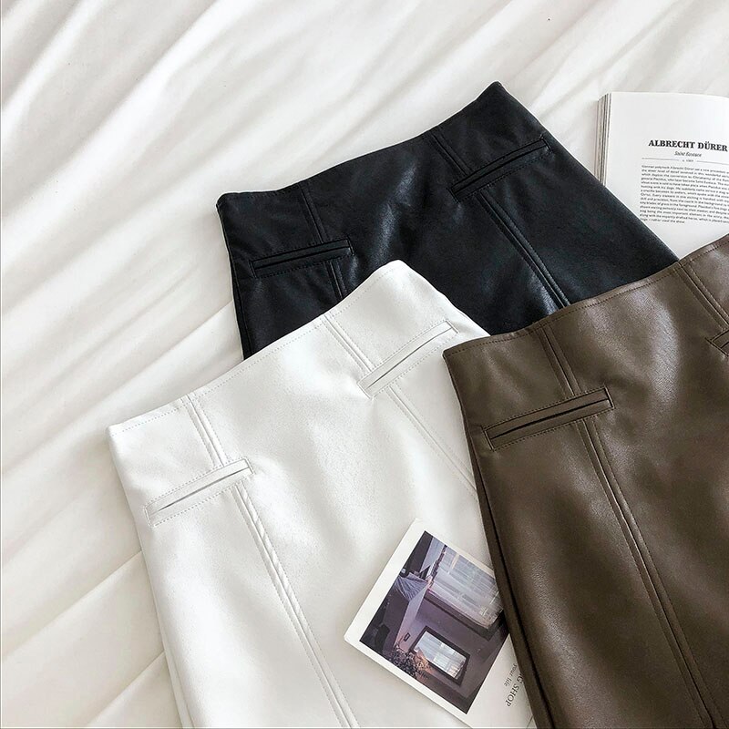 Women's PU Leather Short Skirt
