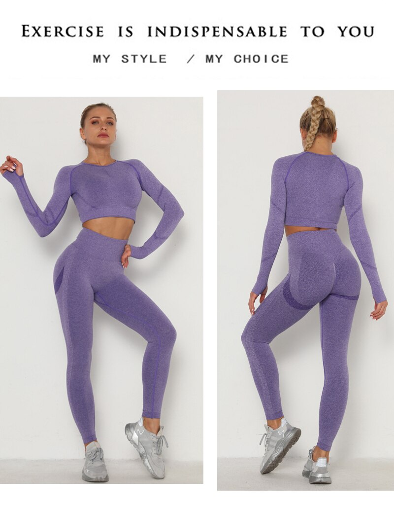 Yoga Seamless Clothing Set For Women