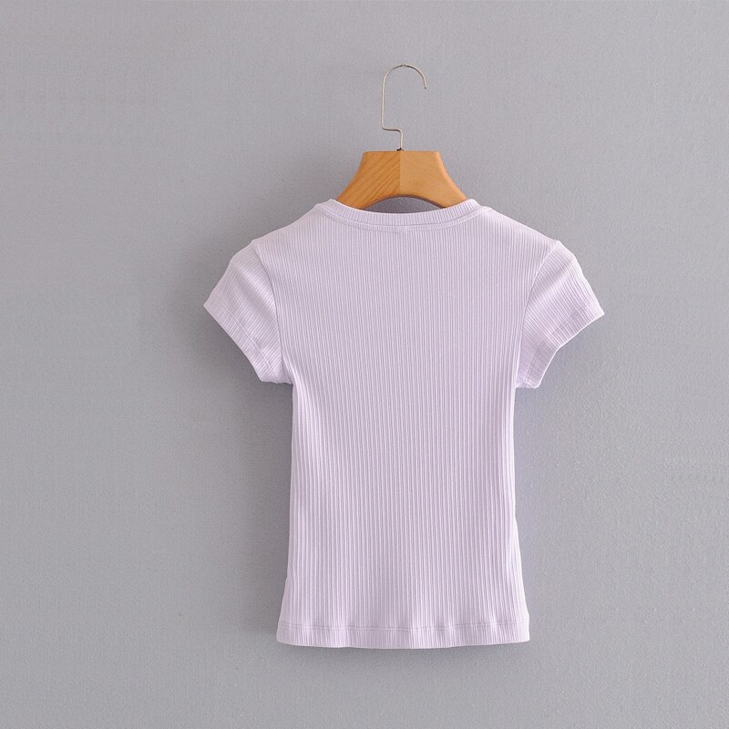 Women's T-Shirt Round Neck Short Sleeved T-Shirt