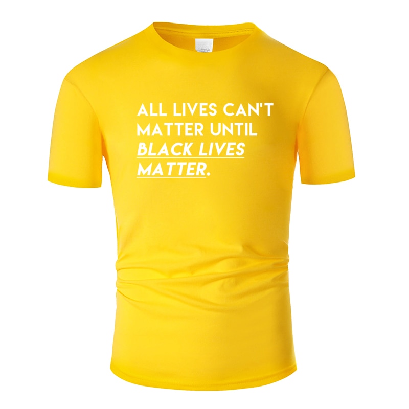 Black Lives Matter O-Neck Cotton T-Shirt for Men