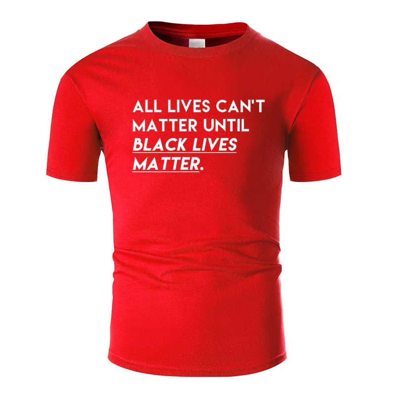 Black Lives Matter O-Neck Cotton T-Shirt for Men