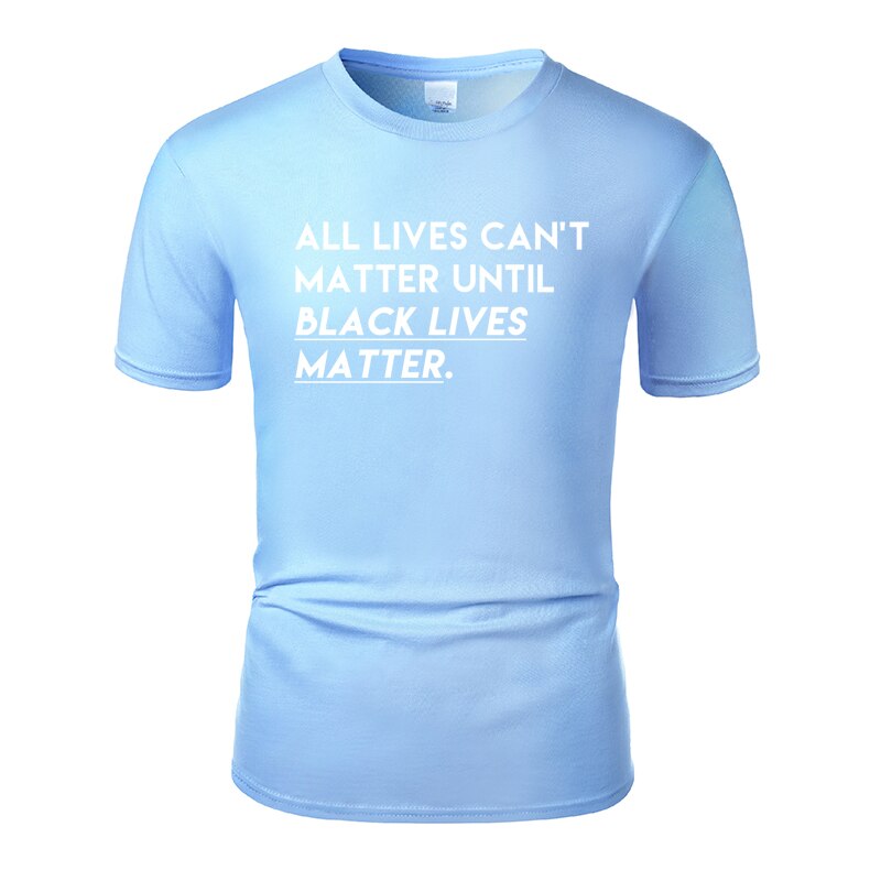 Black Lives Matter O-Neck Cotton T-Shirt for Men