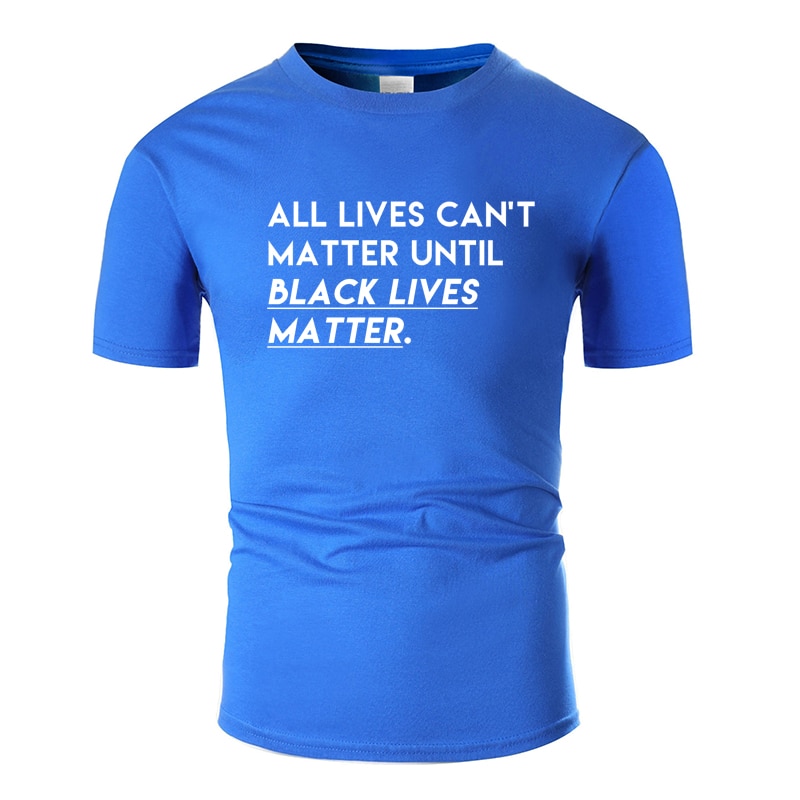 Black Lives Matter O-Neck Cotton T-Shirt for Men