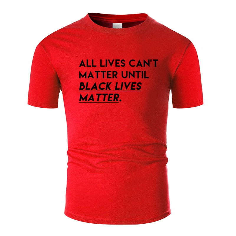 Black Lives Matter O-Neck Cotton T-Shirt for Men