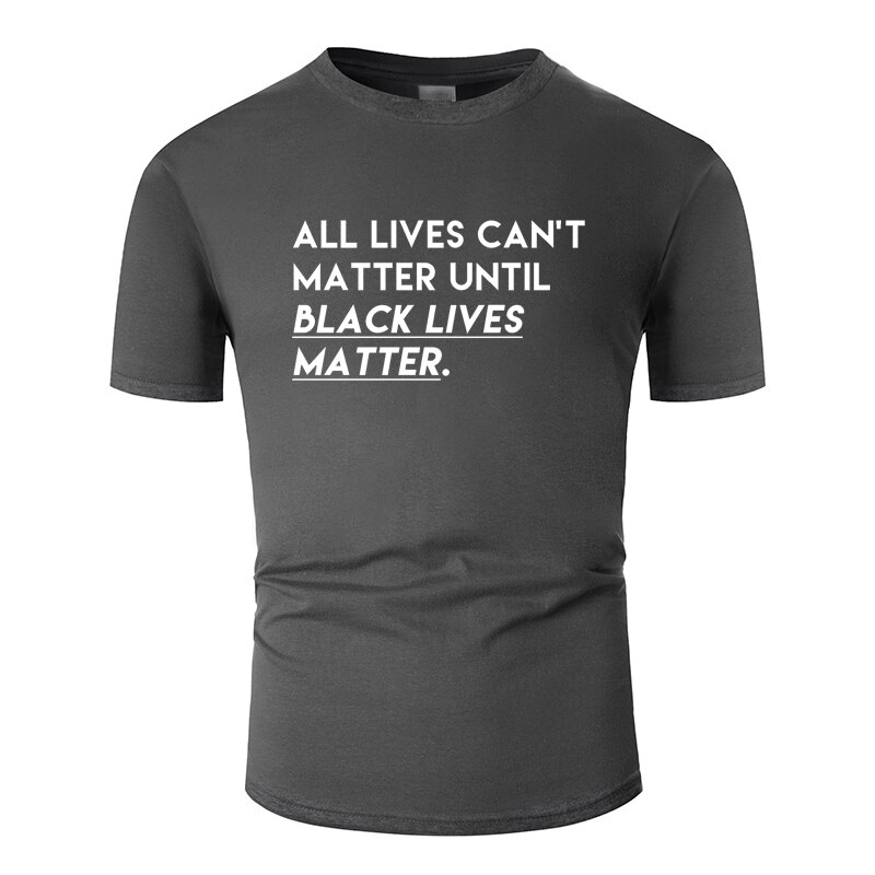 Black Lives Matter O-Neck Cotton T-Shirt for Men