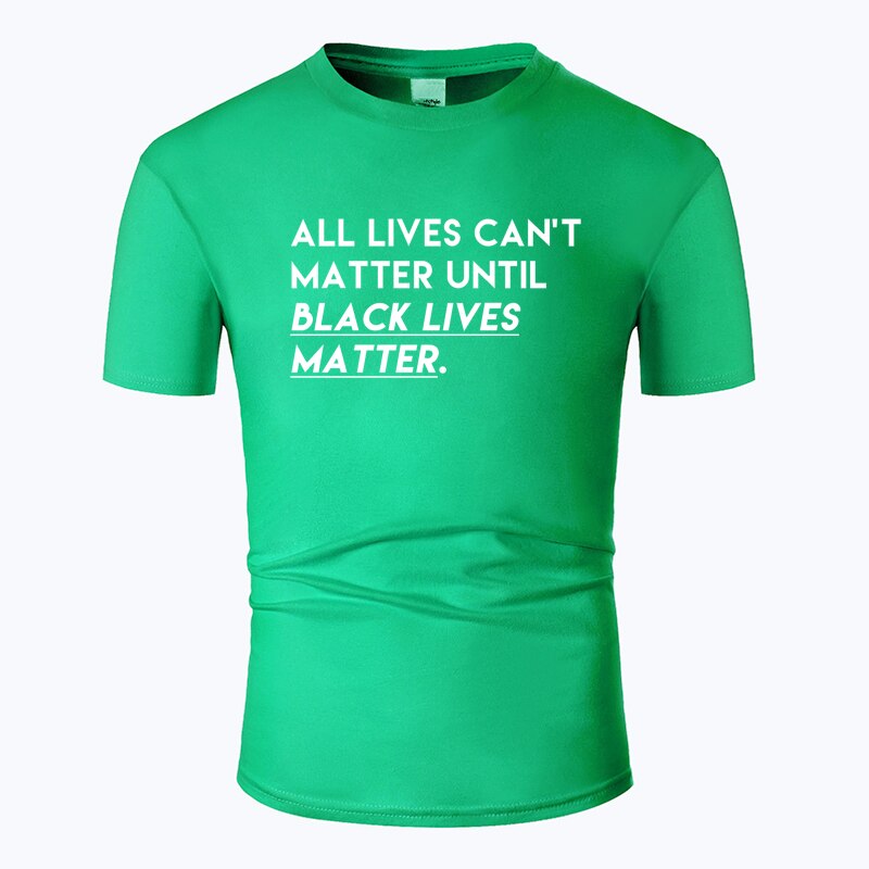 Black Lives Matter O-Neck Cotton T-Shirt for Men