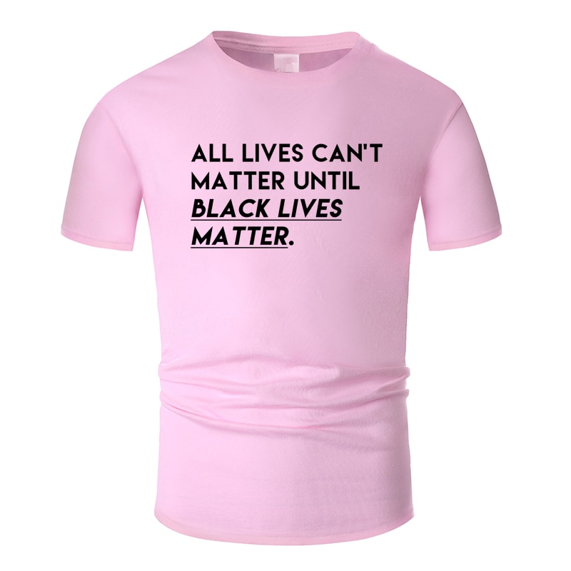 Black Lives Matter O-Neck Cotton T-Shirt for Men