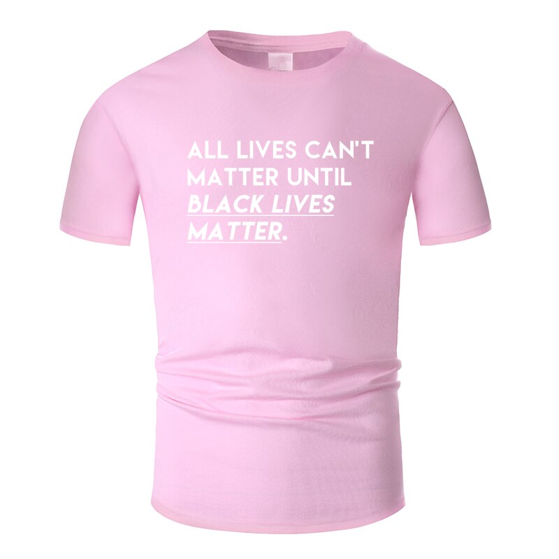 Black Lives Matter O-Neck Cotton T-Shirt for Men