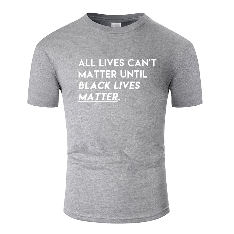 Black Lives Matter O-Neck Cotton T-Shirt for Men