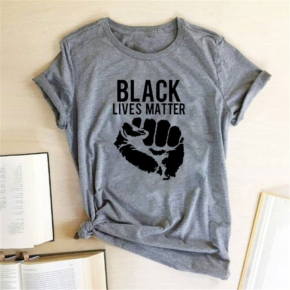 Men's Black Lives Matter Printed Round Neck T-Shirt