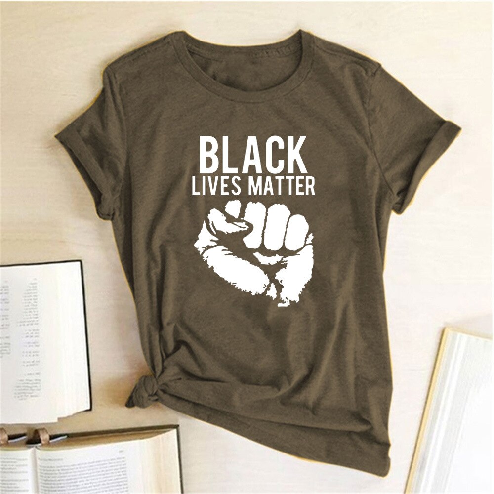 Men's Black Lives Matter Printed Round Neck T-Shirt