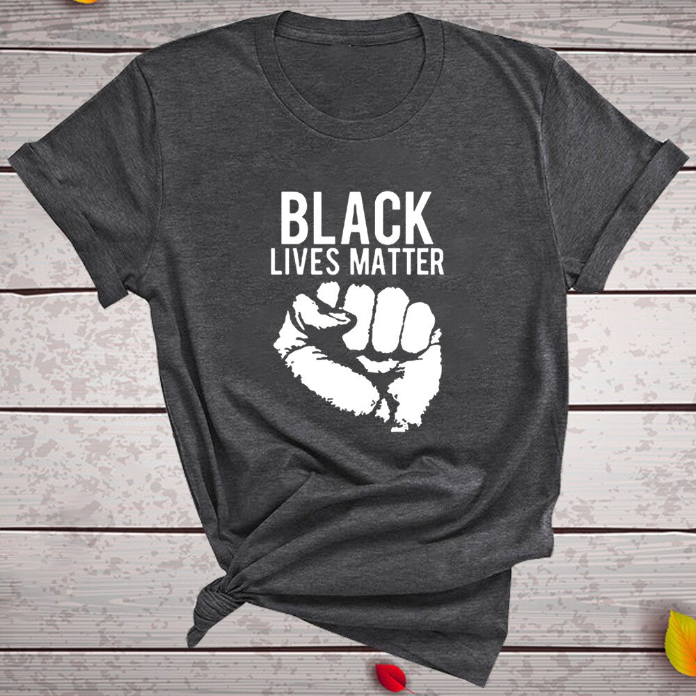 Men's Black Lives Matter Printed Round Neck T-Shirt