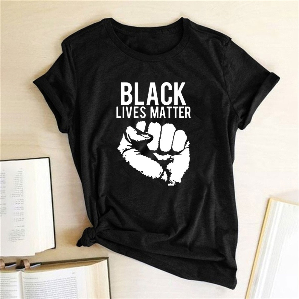 Men's Black Lives Matter Printed Round Neck T-Shirt