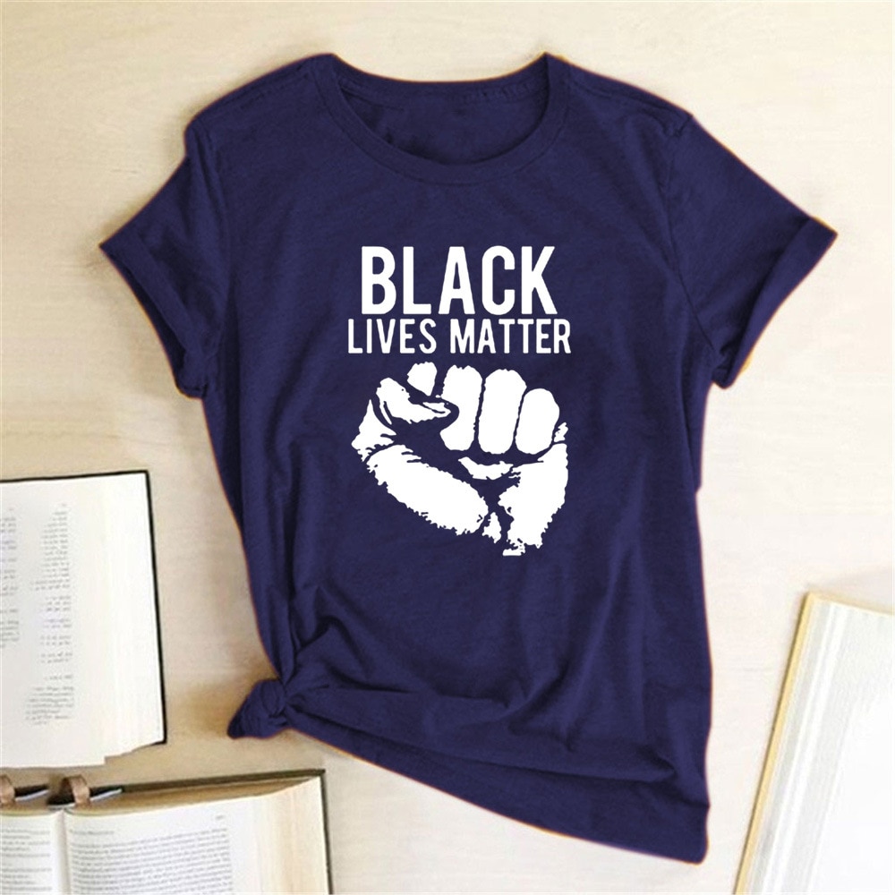 Men's Black Lives Matter Printed Round Neck T-Shirt