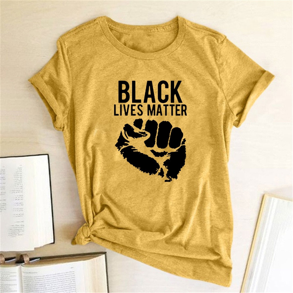 Men's Black Lives Matter Printed Round Neck T-Shirt