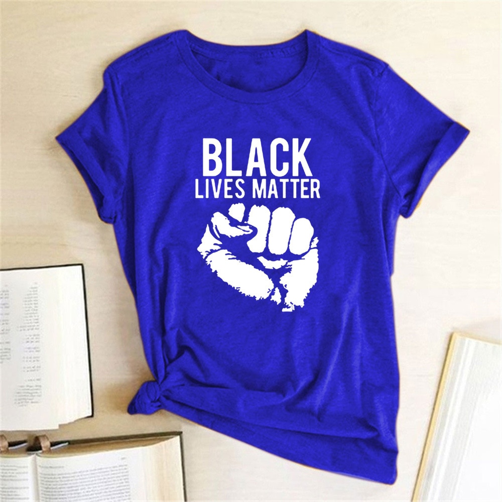 Men's Black Lives Matter Printed Round Neck T-Shirt