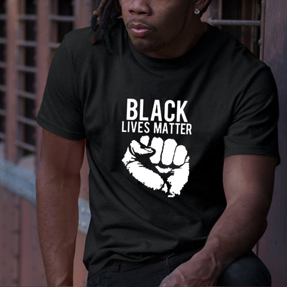 Men's Black Lives Matter Printed Round Neck T-Shirt