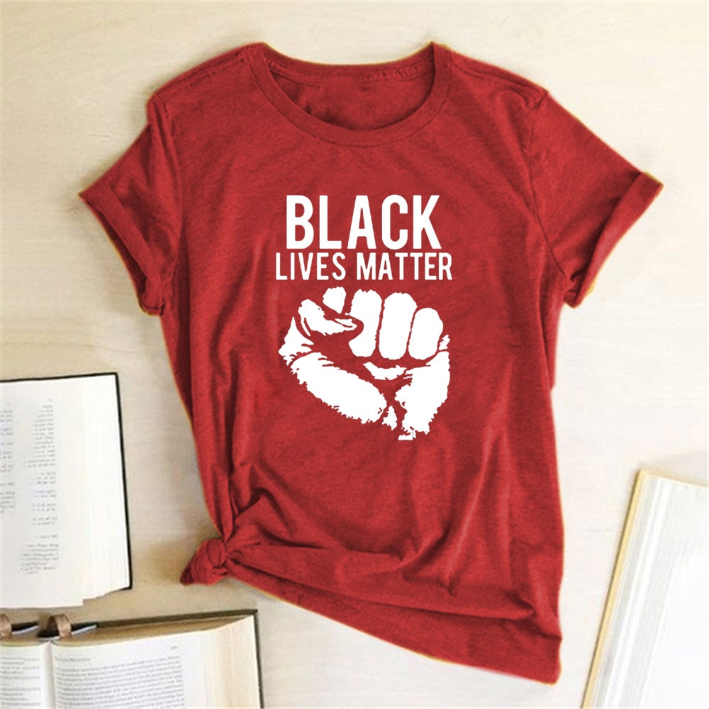 Men's Black Lives Matter Printed Round Neck T-Shirt