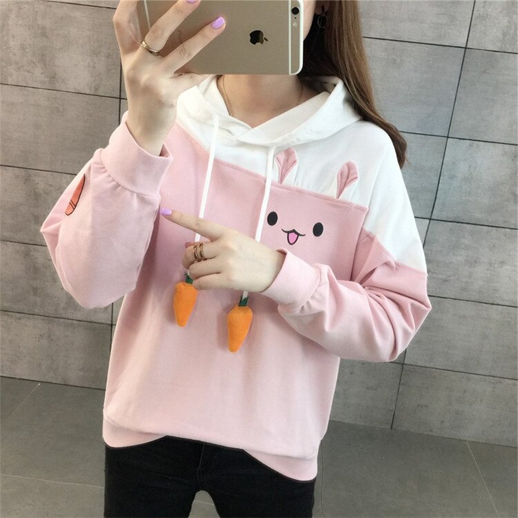 Women's Bunny Designed Hoodie Women's Bunny Designed Hoodie
