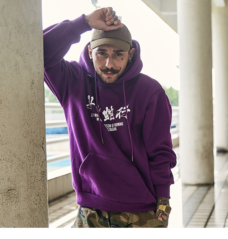 Colorful Asian Themed Printed Hoodie