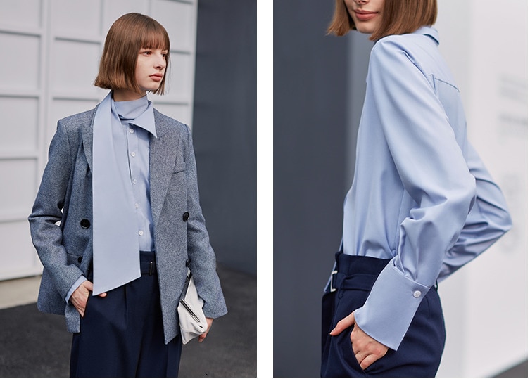 Women's Turtleneck Cotton Blouse