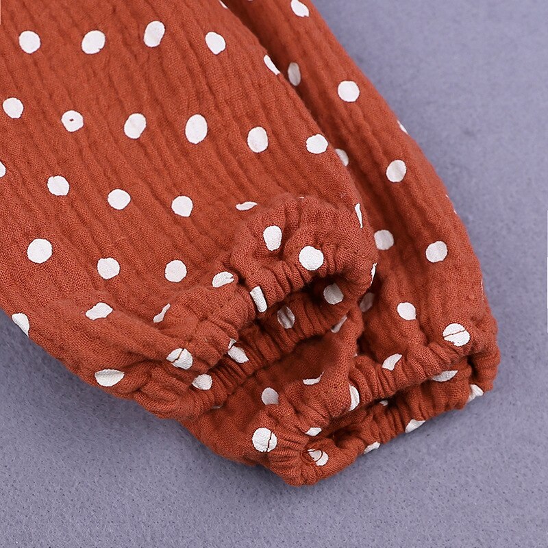 Ruffled Cotton Polka Dot Top