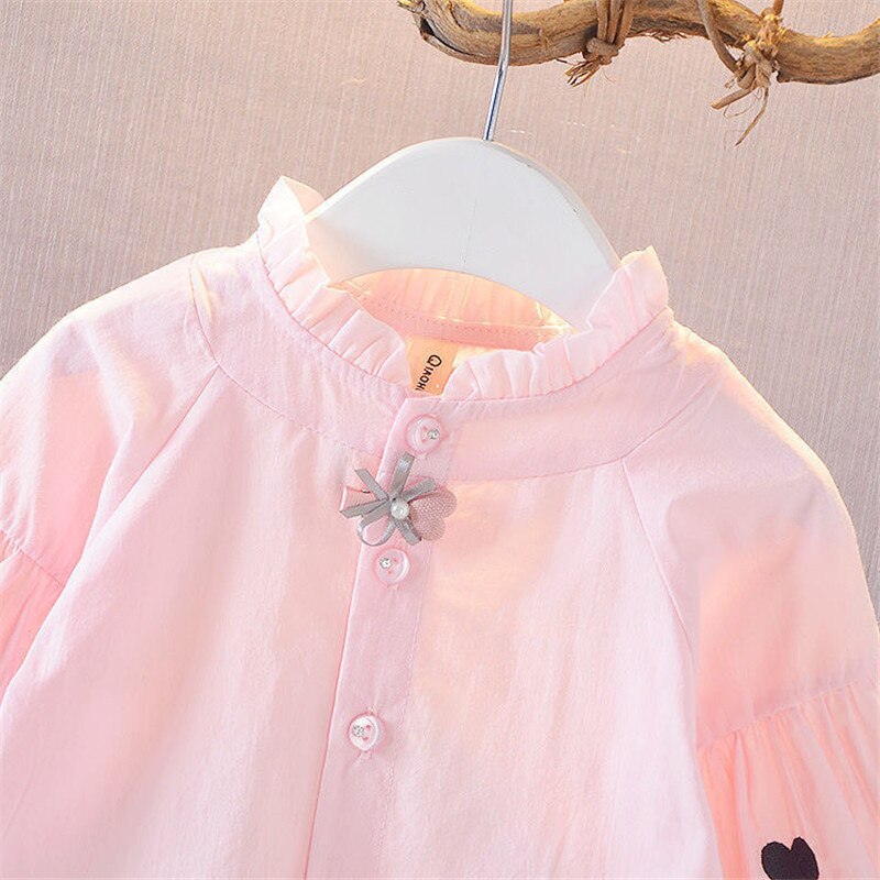 Girl's Hearts Printed Blouse