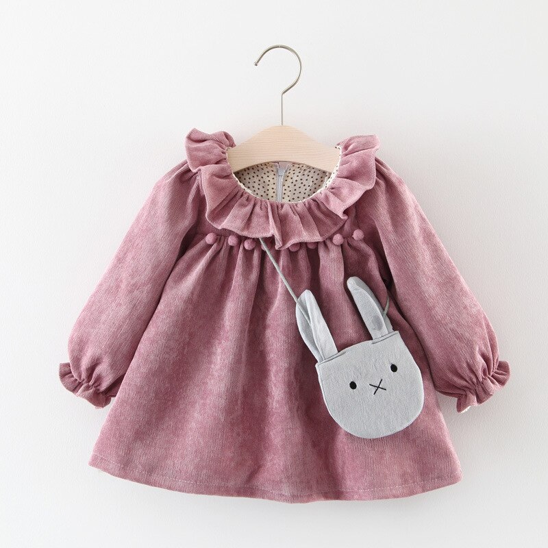 Baby Girl's Autumn Dress with Bag