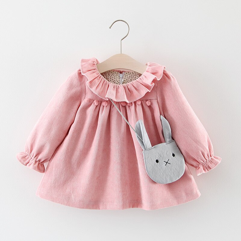 Baby Girl's Autumn Dress with Bag